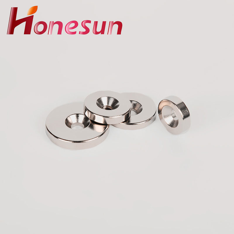  Super Strong Disc Magnets with Screw Hole Custom Rare Earth Neodymium Magnets with Countersunk Hole N35 N42 N45 N50 N52 NdFeB Magnets 