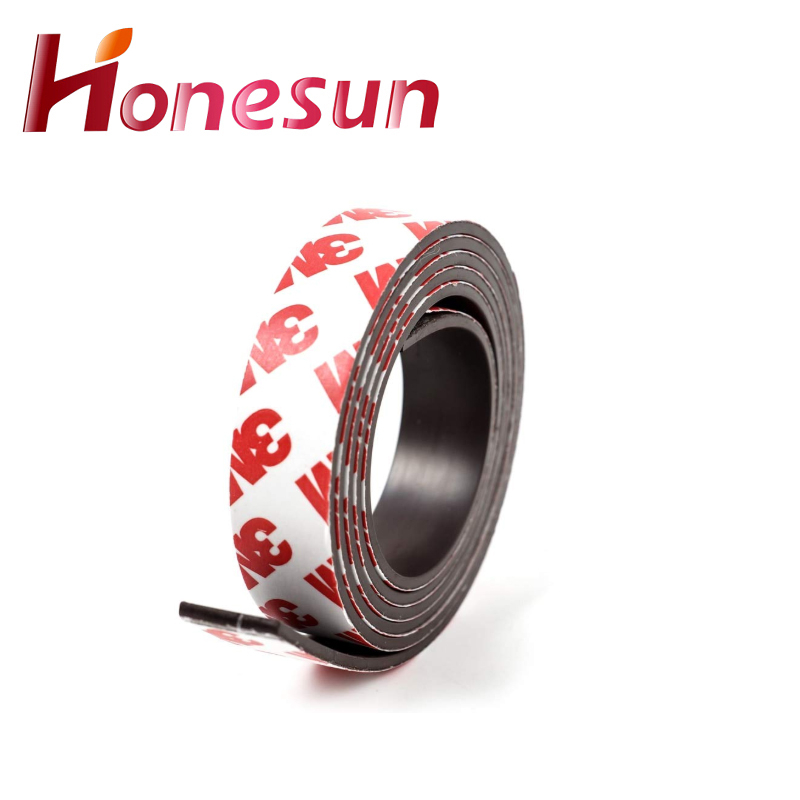 Custom 3M adhesive Magnet Strong Permanent Magnetic Tape strips for Car Fridge Magnet