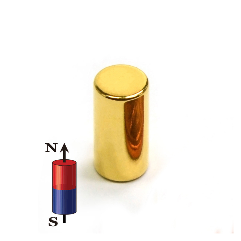  N35 N42 N45 N52 Custom Strong Strong Magnets Gold Plating Neodymium Magnets Round Rare Earth Magnets