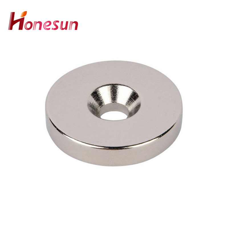  N35 N42 N45 N50 N52 Super Strong Rare Earth Neodymium Disc Magnets with Countersunk Hole NdFeB Magnets Round Magnets 