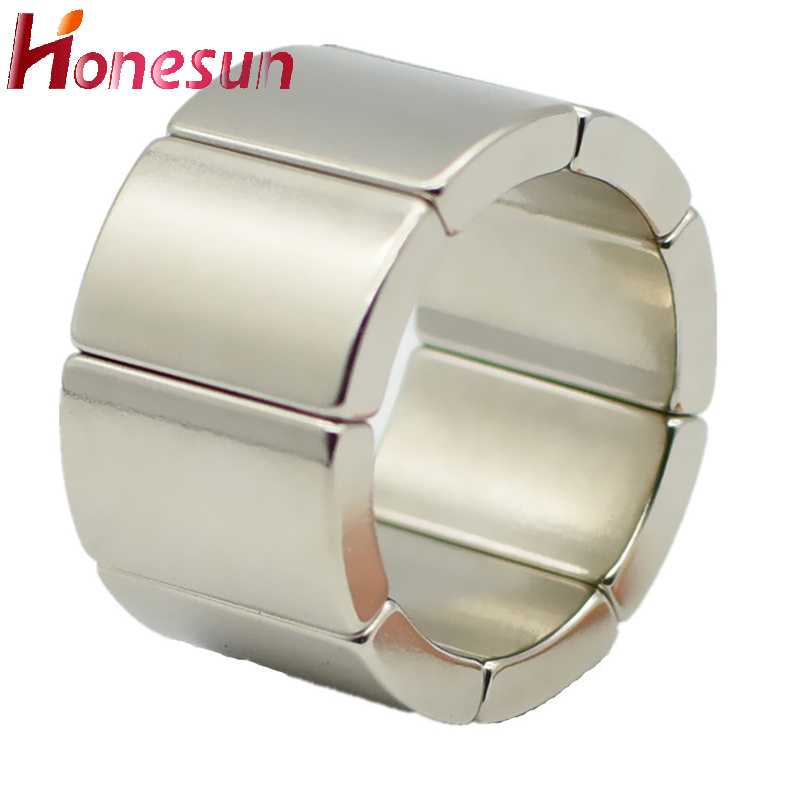 Super Strong 35H 42H 45H 48H Rare Earth NdFeB Magnets for Wind Turbine Magnets Segment Arc Neodymium Magnets