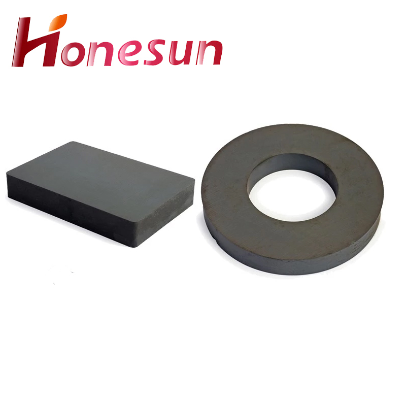 Big Ferrite Magnet Y30bh Gold Plated 100mm for Motor