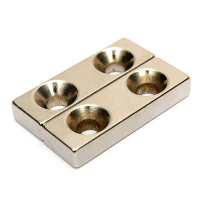 Permanent Super Strong Block Magnets with Screw Hole N35 N38 N42 N45 N48 N52 Square Magnets with Countersunk Hole Neodymium Magnets