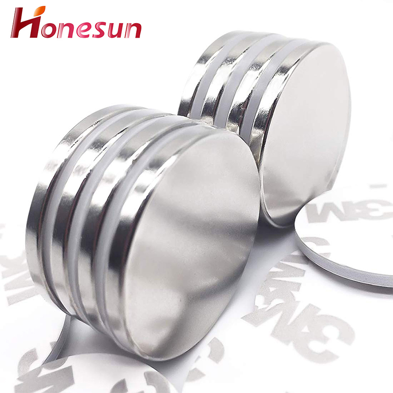 N42 N45 N52 Neodymium Magnets with Self Adhesive Magnet Disc Double Sided Adhesive Magnets